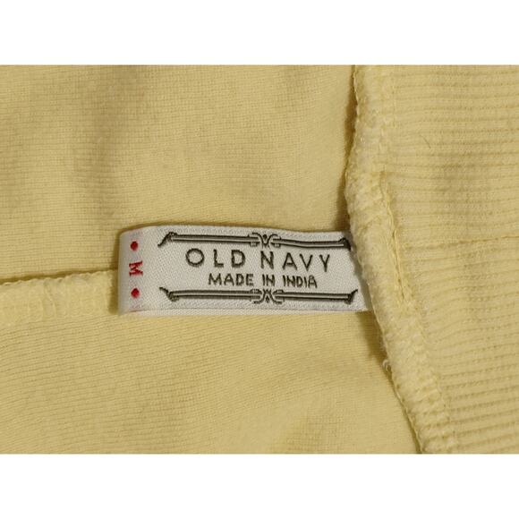 Old Navy Crop Cardigan Sweater Shawl Collar Stretch Knit Yellow Womens Size M - Picture 3 of 5